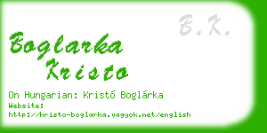 boglarka kristo business card